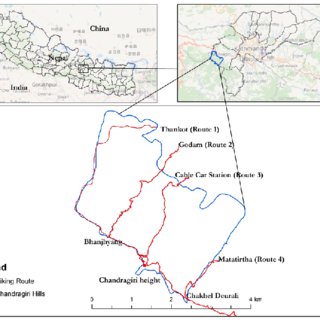 Chandragiri Hill Hiking Map