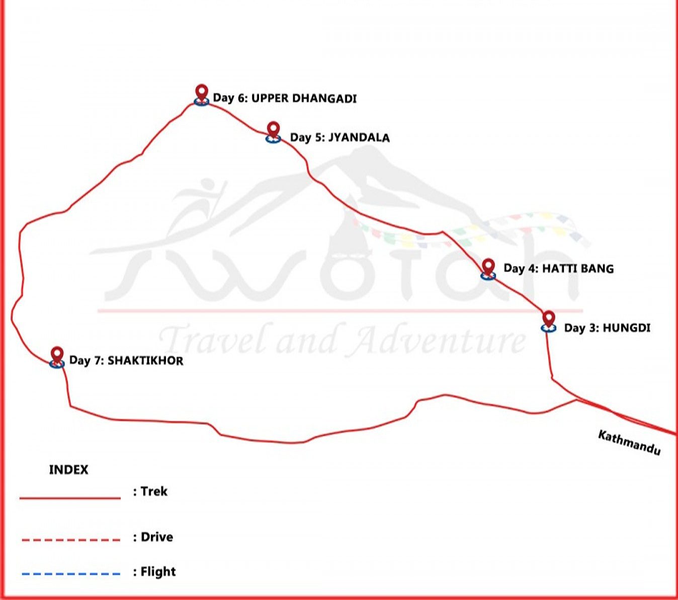 Chepang Hill Trekking Map